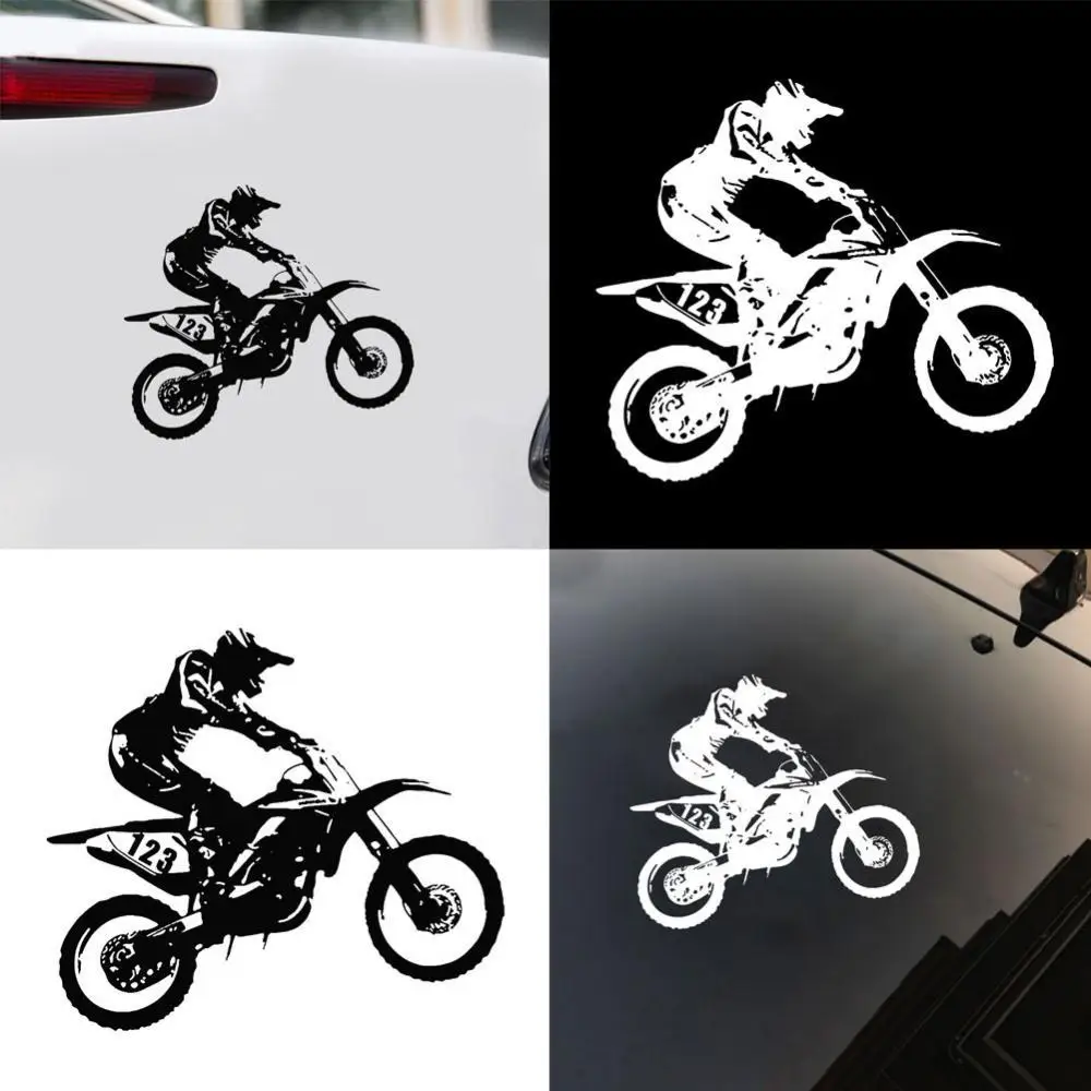 

60% Dropshipping!! Motocross Stunts Motorcycle Reflective Car Truck Vehicle Decals Sticker Decor