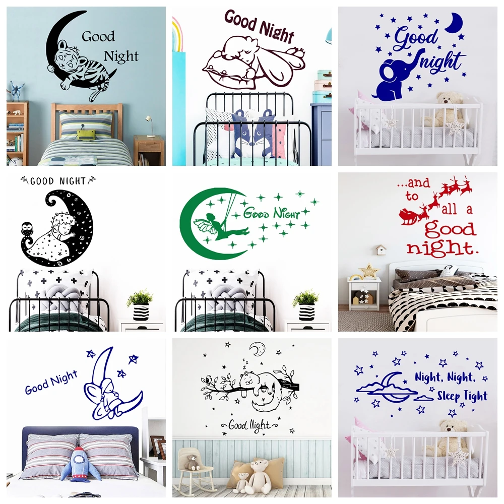 Lovely Good Night Wall Sticker Wall Decal Sticker Home Decor Kids Room Nature Decor Wall Art MURAL Drop Shipping 
Lovely Good Night Wall Sticker Wall Decal Sticker Home Decor Kids Room Nature Decor Wall Art MURAL Drop Shipping