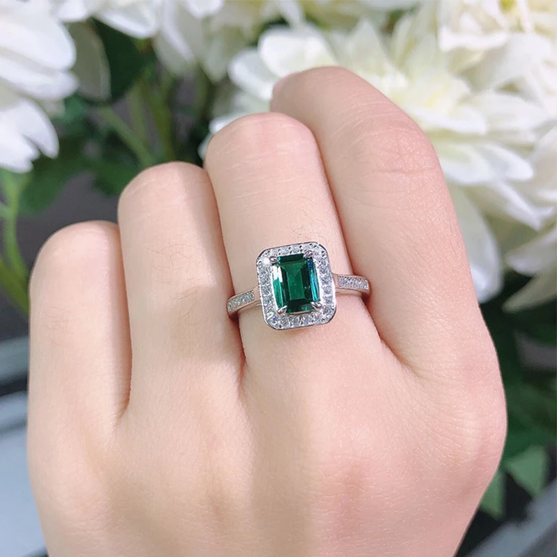Creative Luxury Emerald Ring Laboratory Emeralds Luxury Jewelry Mother's Day Gift Resizable Rectangle 925 Silver Rings
Creative Luxury Emerald Ring Laboratory Emeralds Luxury Jewelry Mother's Day Gift Resizable Rectangle 925 Silver Rings