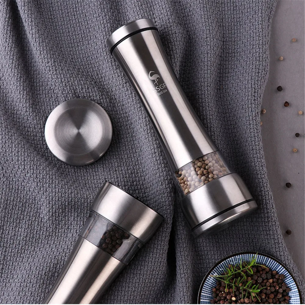 Pepper Grinder 304 Stainless Steel High Quality Household Manual Pepper Sea Salt Spice Grinders Shakers Coarseness Mills
Pepper Grinder 304 Stainless Steel High Quality Household Manual Pepper Sea Salt Spice Grinders Shakers Coarseness Mills