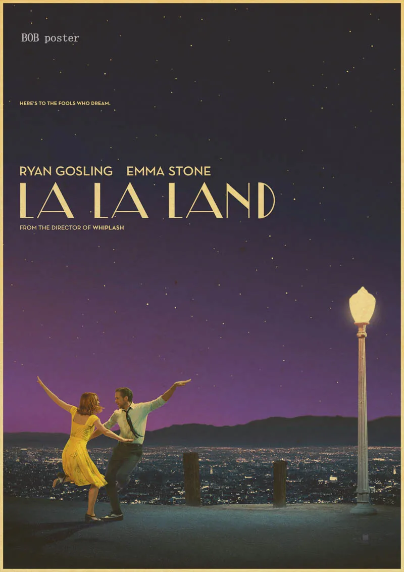 Movie La La Land poster bar home wall decoration retro kraft paper vintage poster wall stickers
Movie La La Land poster bar home wall decoration retro kraft paper vintage poster wall stickers