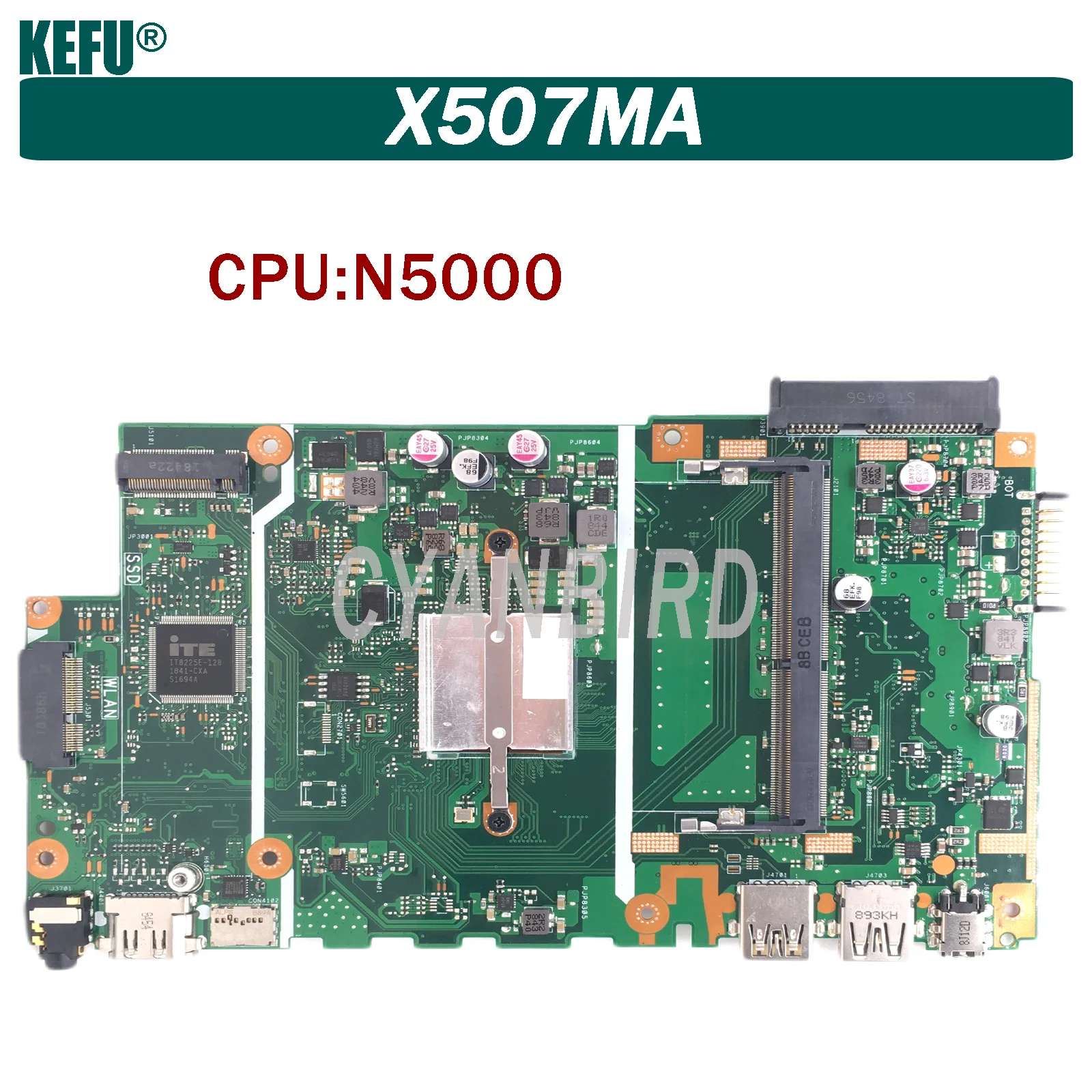 X507MA подходит для ASUS X507 X507MA X507M F507 материнская плата для ноутбука с процессором: N5000 100% ТЕСТ ОК
X507MA подходит для ASUS X507 X507MA X507M F507 материнская плата для ноутбука с процессором: N5000 100% ТЕСТ ОК