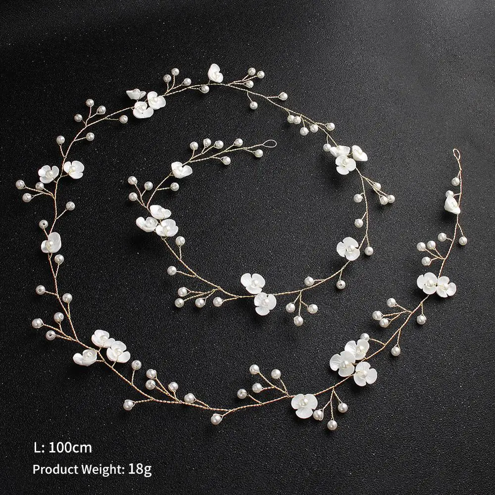 Light Golden Flower Pearl Headband Bride Hair Accessories 100 cm Long Wedding Headband Women's Accessories Flower Hair Jewelry
Light Golden Flower Pearl Headband Bride Hair Accessories 100 cm Long Wedding Headband Women's Accessories Flower Hair Jewelry