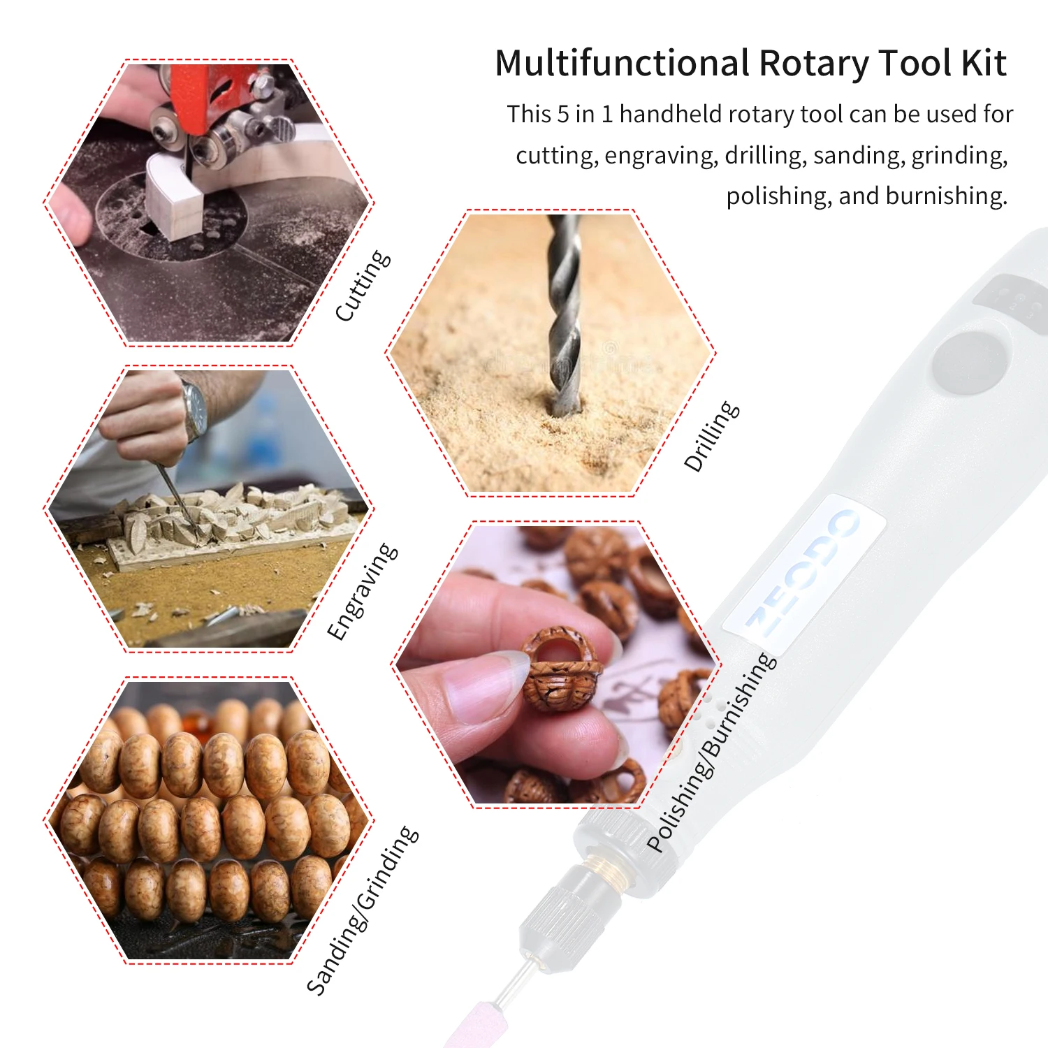 28Pcs DIY Wireless Electric Grinder Set 5 in 1 Grinding Machine Rotary Tools Drill Engraver Pen for Milling Polishing Carving
28Pcs DIY Wireless Electric Grinder Set 5 in 1 Grinding Machine Rotary Tools Drill Engraver Pen for Milling Polishing Carving