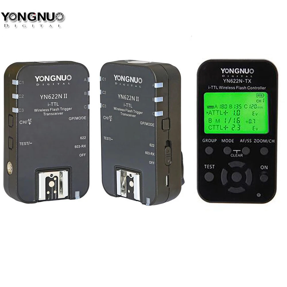 

Yongnuo YN-622N-TX 622N KIT YN 622N II Wireless TTL Flash Controller Trigger Transceivers for Nikon D750 D800 D5100 d3400 N1 N3