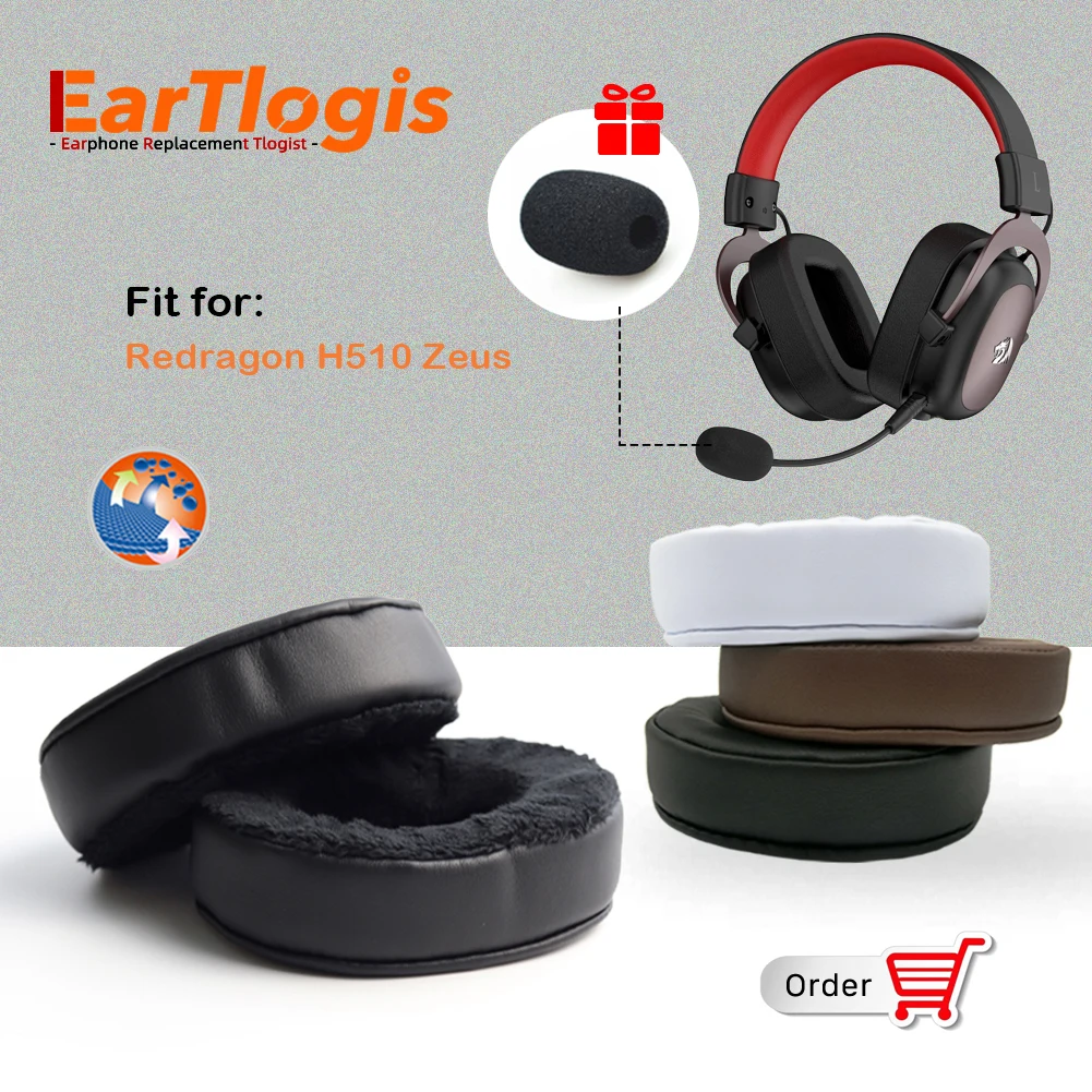 EarTlogis Replacement Ear Pads for REDRAGON H510 Zeus Wired Gaming Headset 7.1 Headset Parts Earmuff Cover Cushion Cups Pillow
EarTlogis Replacement Ear Pads for REDRAGON H510 Zeus Wired Gaming Headset 7.1 Headset Parts Earmuff Cover Cushion Cups Pillow