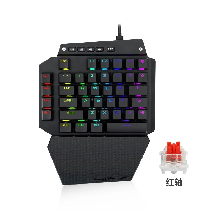 Механическая игровая клавиатура K700 с одной рукой RGB светодиодный ная подсветка