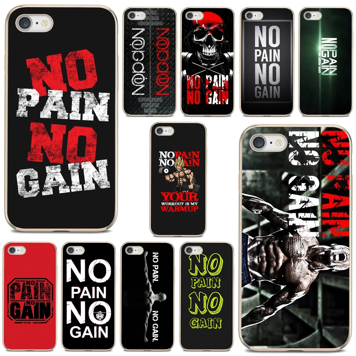 For iPhone 10 11 12 13 Mini Pro 4S 5S SE 5C 6 6S 7 8 X XR XS Plus Max 2020 Cell Phone Case Cover no pain no gain Gym Fitness
For iPhone 10 11 12 13 Mini Pro 4S 5S SE 5C 6 6S 7 8 X XR XS Plus Max 2020 Cell Phone Case Cover no pain no gain Gym Fitness
