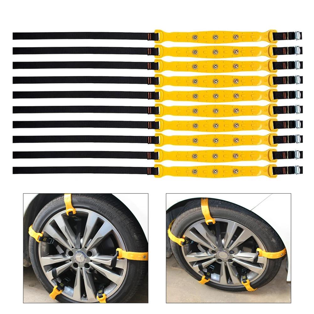 10pcs Emergency Mountain Road Safety For Snow Mud Universal Winter Driving Wheel Car Tire Chain TPU Anti Slip Practical Durable
10pcs Emergency Mountain Road Safety For Snow Mud Universal Winter Driving Wheel Car Tire Chain TPU Anti Slip Practical Durable