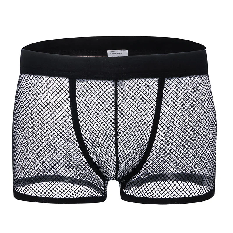 Men's underwear hollowed out sexy boxer pants transparent boxer pants low waist breathable shorts
Men's underwear hollowed out sexy boxer pants transparent boxer pants low waist breathable shorts