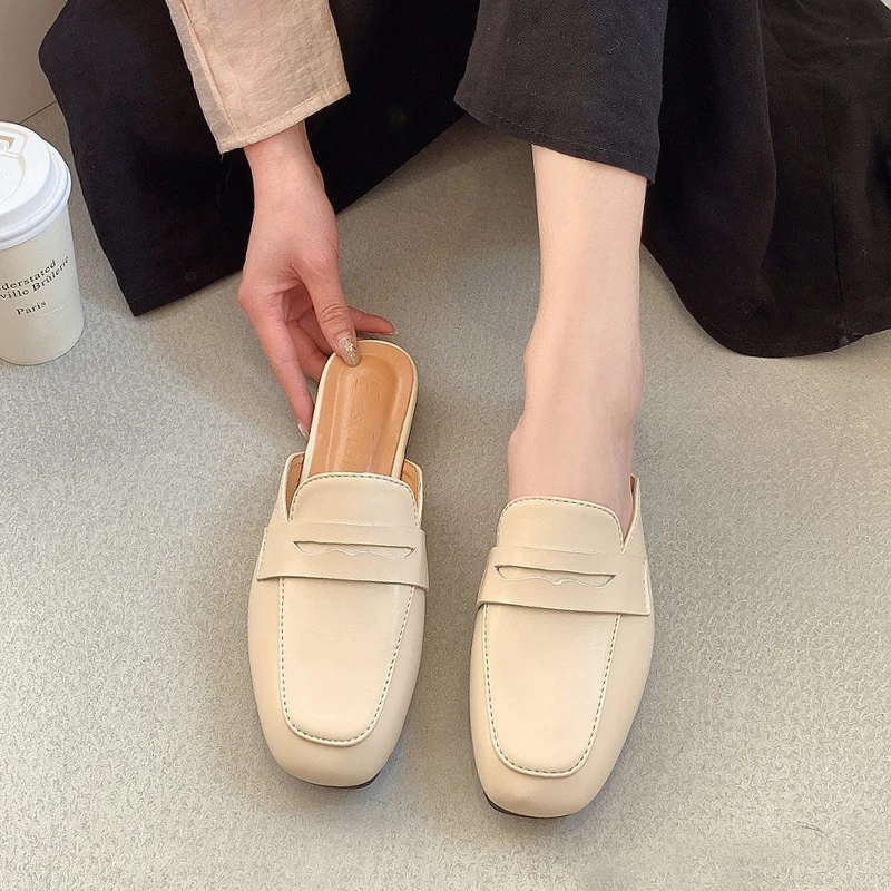 Low Loafers Shallow Shoes Mules For Women 2021 Ladies' Slippers Pantofle Cover Toe Soft Summer Flat New Slides Casual Basic PU R
Low Loafers Shallow Shoes Mules For Women 2021 Ladies' Slippers Pantofle Cover Toe Soft Summer Flat New Slides Casual Basic PU R