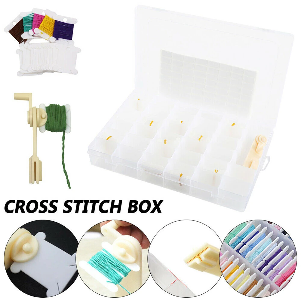 Plastic Embroidery Floss Thread Storage Organizer Box Case+100pcs Winding Board+Winder Tool 27x17.5x4.1cm
Plastic Embroidery Floss Thread Storage Organizer Box Case+100pcs Winding Board+Winder Tool 27x17.5x4.1cm