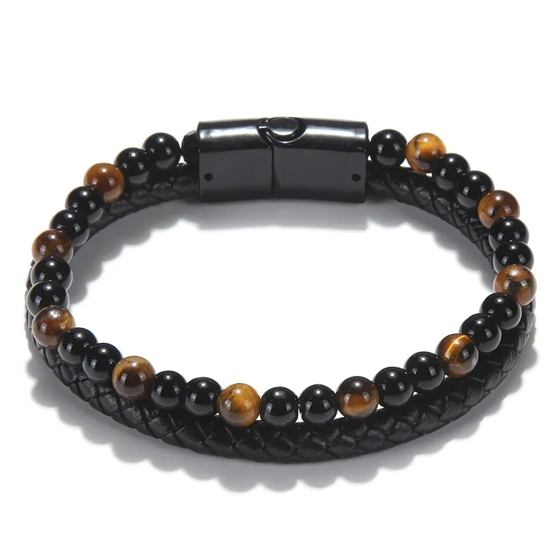 Men's Accessories Fashion Mixed Color Crater Stone Hand Strung with Real Cowhide Handwoven Man Bracelets
Men's Accessories Fashion Mixed Color Crater Stone Hand Strung with Real Cowhide Handwoven Man Bracelets