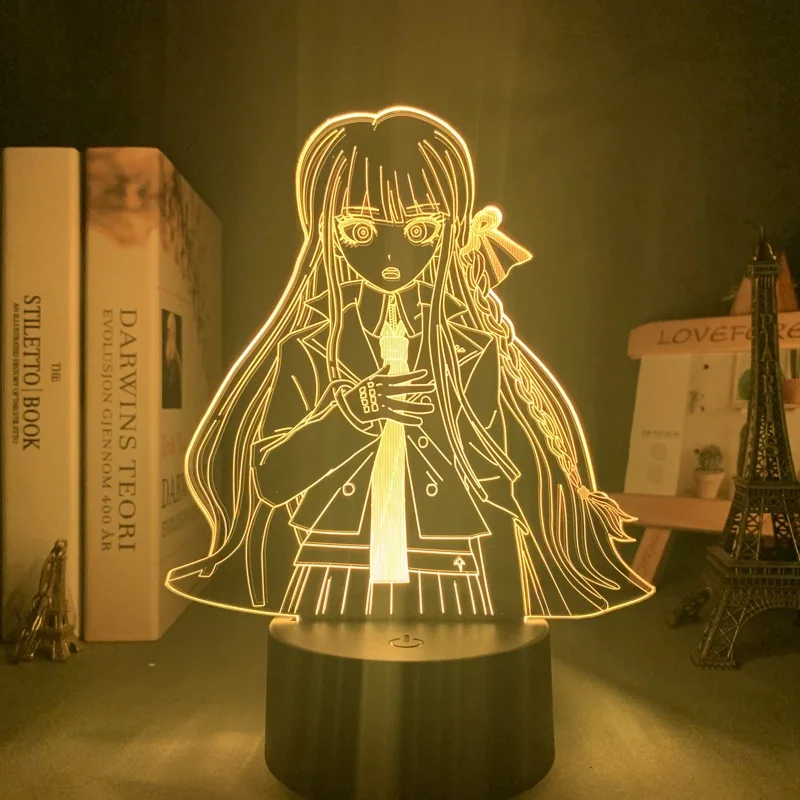 

3D Anime Figure Lamp Danganronpa Kirigiri Kyouko Led Night Lights Lampara For Bedroom Decoration Illusion Table Lamps Kids Gift