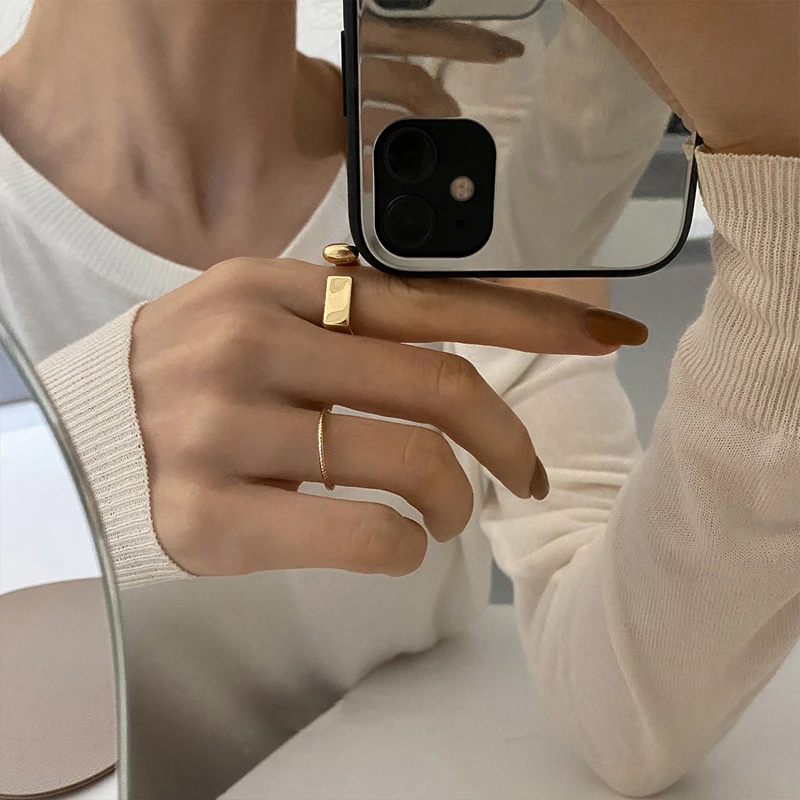 MENGJIQIAO New Fashion Geometric Square Punk Metal Adjustable Rings For Women Girls Mid Finger Knuckle Rings Party Jewelry Gifts
MENGJIQIAO New Fashion Geometric Square Punk Metal Adjustable Rings For Women Girls Mid Finger Knuckle Rings Party Jewelry Gifts