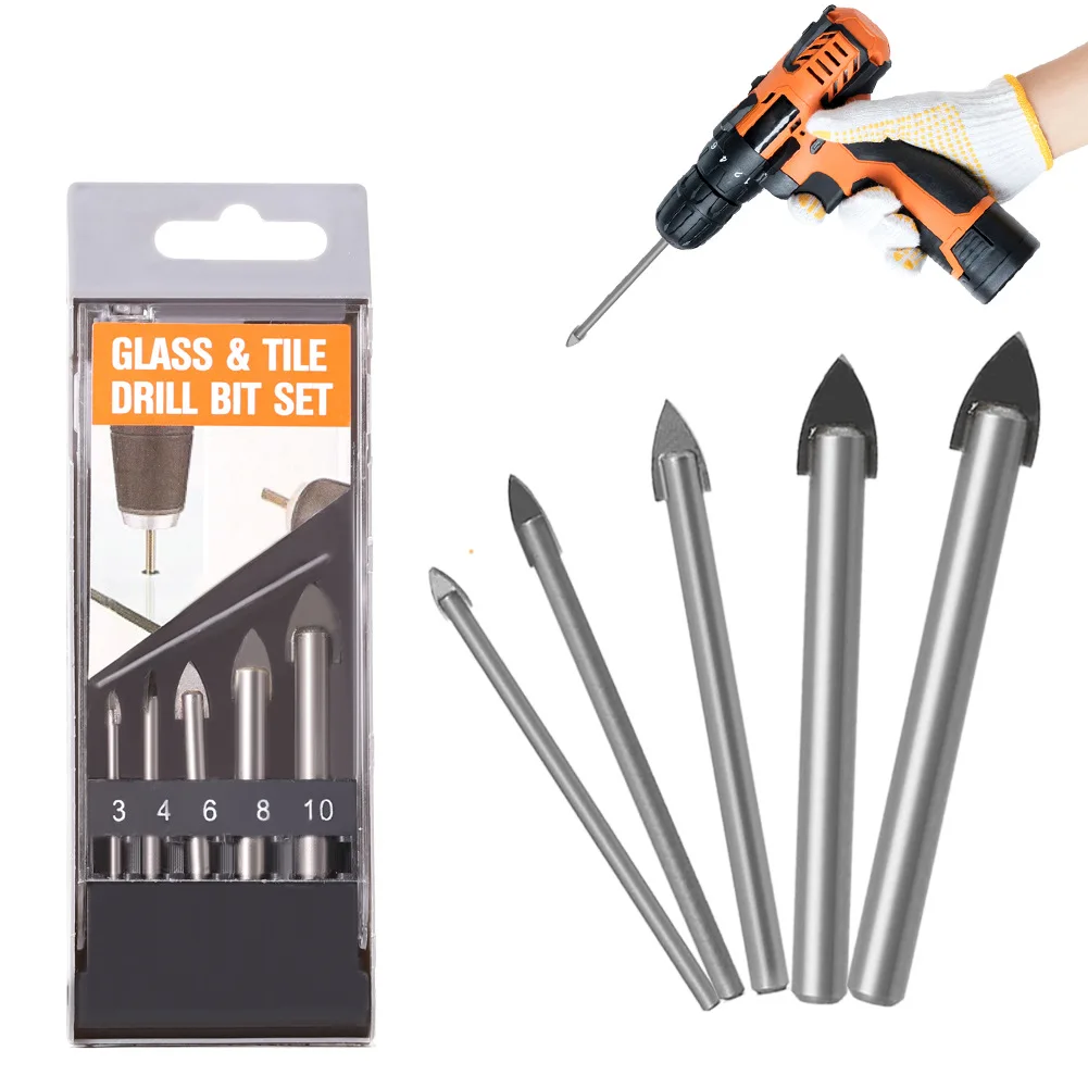 5pcs/Set Glass Bits Round Shank Glass Drill Bit Set 3-10mm Wall Tile Ceramic Marble Hole Glass Hole Saws Tools Accessories
5pcs/Set Glass Bits Round Shank Glass Drill Bit Set 3-10mm Wall Tile Ceramic Marble Hole Glass Hole Saws Tools Accessories