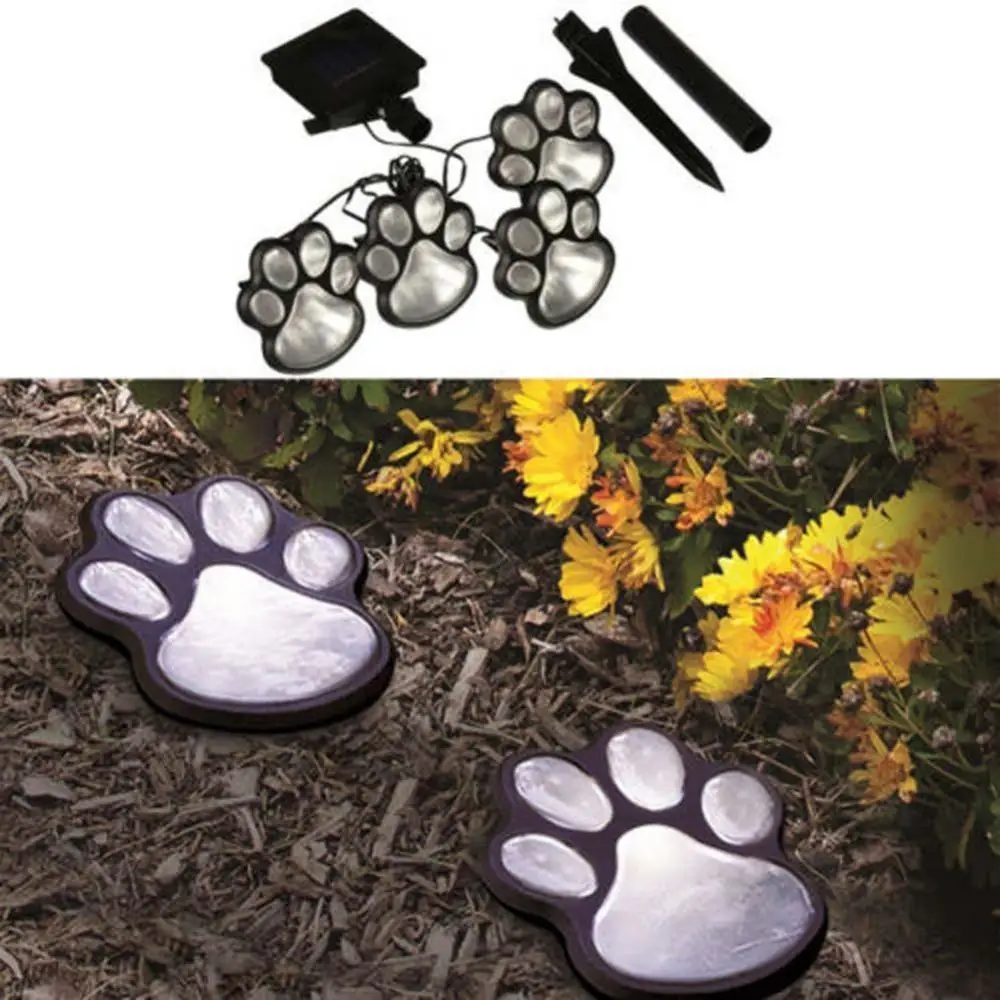 Hot Sales 4LED Animal Paw Print Shaped Lights Solar Powered Lawn Garden Yard Decor Lamp
Hot Sales 4LED Animal Paw Print Shaped Lights Solar Powered Lawn Garden Yard Decor Lamp