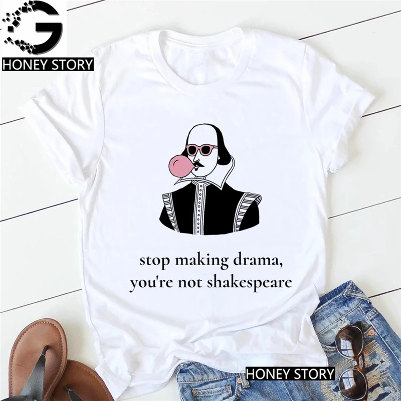 Женская футболка с коротким рукавом WVIOCE, с надписью «Stop Making Drama You Are Not is shenzhen», летняя Веселая женская футболка в стиле Харадзюку
Женская футболка с коротким рукавом WVIOCE, с надписью «Stop Making Drama You Are Not is shenzhen», летняя Веселая женская футболка в стиле Харадзюку