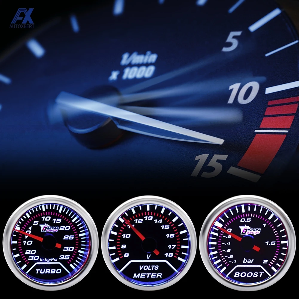 Universal Auto Car 2" 52mm Gauge Turbo Boost Voltmeter Pressure Psi Vacuum Bar 12V LED Pointer Digital Mechanical Dials Meter
Universal Auto Car 2" 52mm Gauge Turbo Boost Voltmeter Pressure Psi Vacuum Bar 12V LED Pointer Digital Mechanical Dials Meter