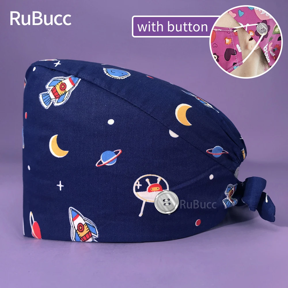 Tie Back Nurse Hat Cotton Printing Clearance Pattern Scrubs Hat Washable Sweatband Beautician Dust Proof Scrubs Caps With Button
Tie Back Nurse Hat Cotton Printing Clearance Pattern Scrubs Hat Washable Sweatband Beautician Dust Proof Scrubs Caps With Button