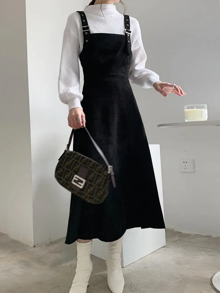 Осенне-зимнее платье из двух частей, женский корейский белый свитер и вельветовое платье, длинное платье, женские платья
Осенне-зимнее платье из двух частей, женский корейский белый свитер и вельветовое платье, длинное платье, женские платья