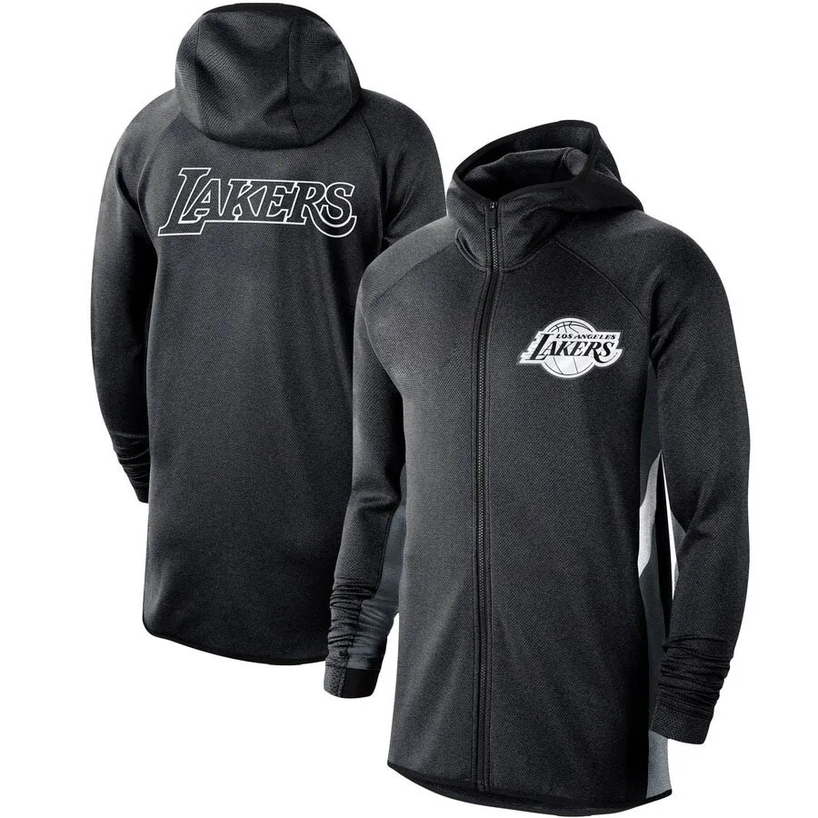 

Men Los Angeles Heather Black Authentic Showtime Therma Flex Performance Full-Zip Hoodie