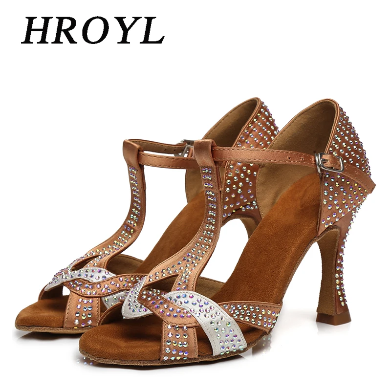 HROYL Women Dance Shoes Ballroom Tango Salsa Latin Dance Shoes Modern Dancing Shoes Customized High Heels Rhinestone Brown Shoes
HROYL Women Dance Shoes Ballroom Tango Salsa Latin Dance Shoes Modern Dancing Shoes Customized High Heels Rhinestone Brown Shoes