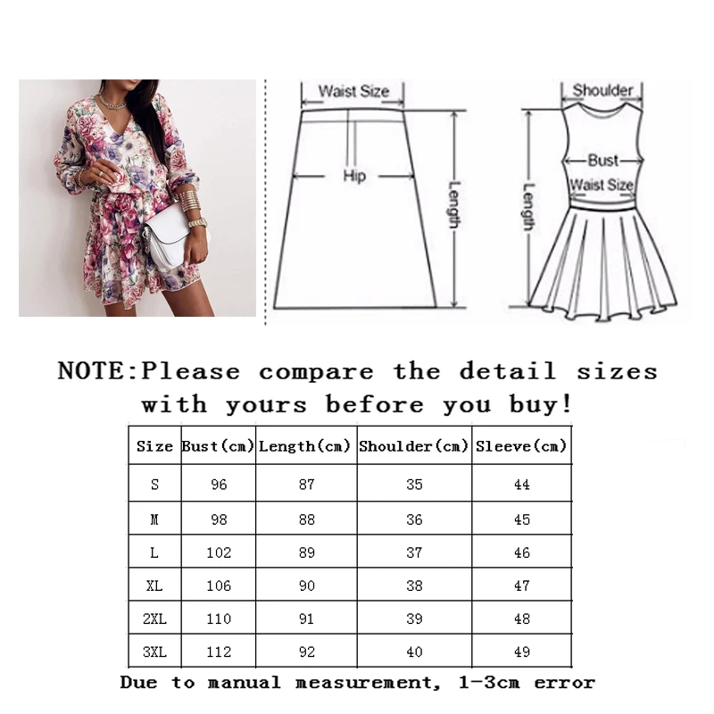 2021 Women Summer New V Neck Long Sleeve Female Mini Dress Adjustable Belt Plus Size Dresses Floral Printing Chiffon Dress 
2021 Women Summer New V Neck Long Sleeve Female Mini Dress Adjustable Belt Plus Size Dresses Floral Printing Chiffon Dress