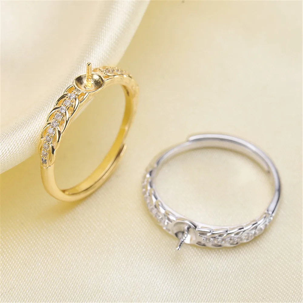 Pearl Ring Settings, Fashionable Ring Findings, Adjustable Size 925 Silver Ring Jewelry DIY making No Pearl
Pearl Ring Settings, Fashionable Ring Findings, Adjustable Size 925 Silver Ring Jewelry DIY making No Pearl