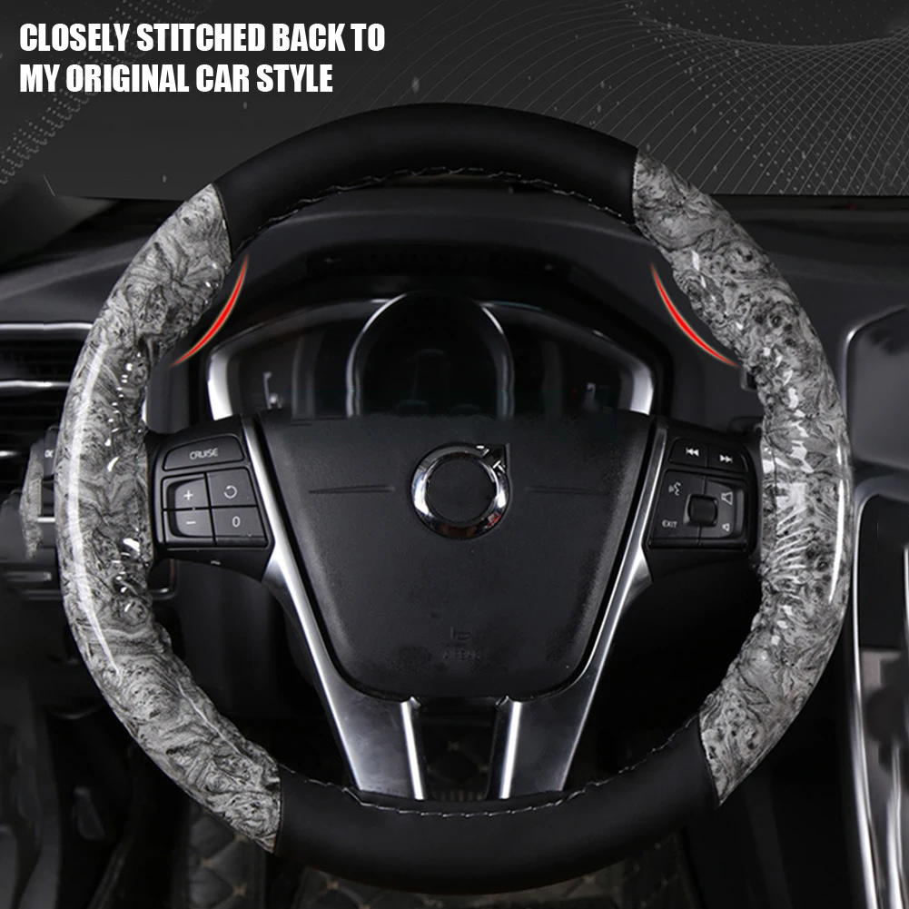 15" Leather Universal Car Steering Wheel Cover Anti-Slip Mahogany Wood Texture Steering Wheel Booster Auto Interior Accessories
15" Leather Universal Car Steering Wheel Cover Anti-Slip Mahogany Wood Texture Steering Wheel Booster Auto Interior Accessories