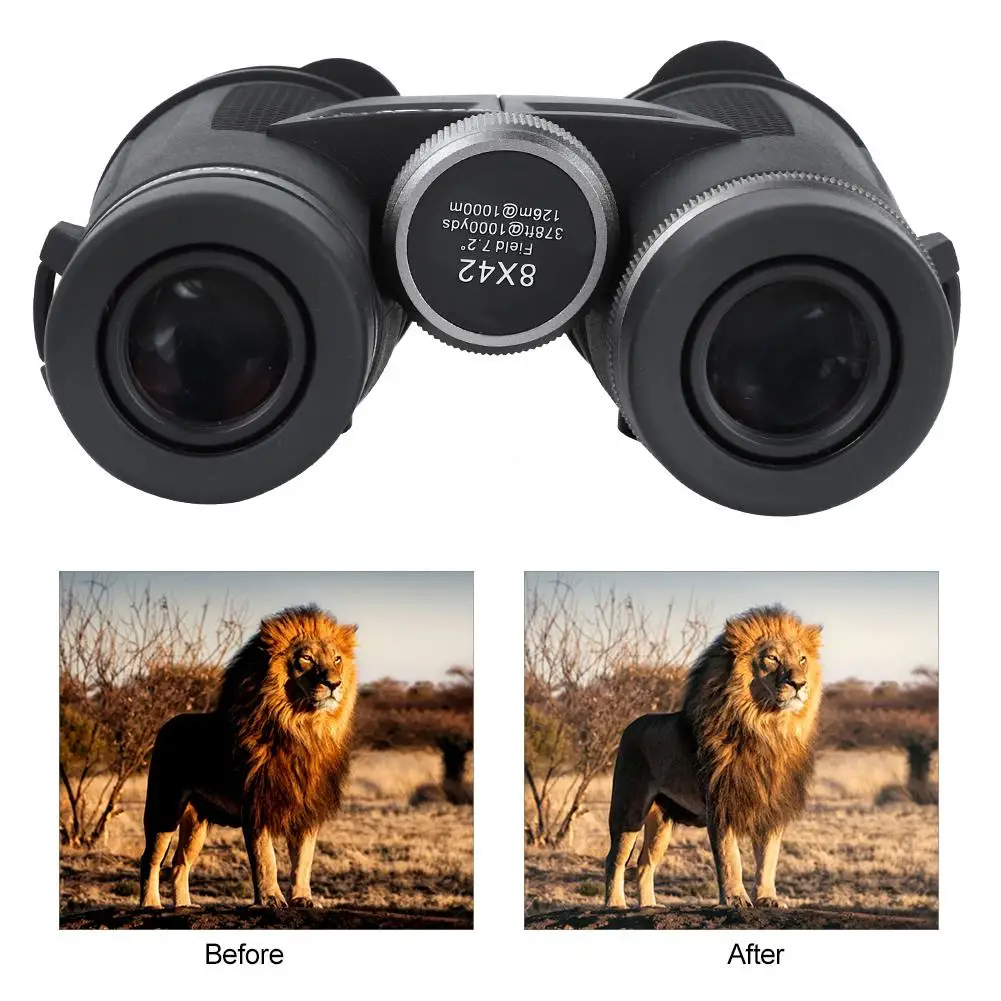 High Clarity Telescope 8x42 Binoculars High Power For Outdoor Hunting Optical Night Vision Binocular Fixed Zoom
High Clarity Telescope 8x42 Binoculars High Power For Outdoor Hunting Optical Night Vision Binocular Fixed Zoom