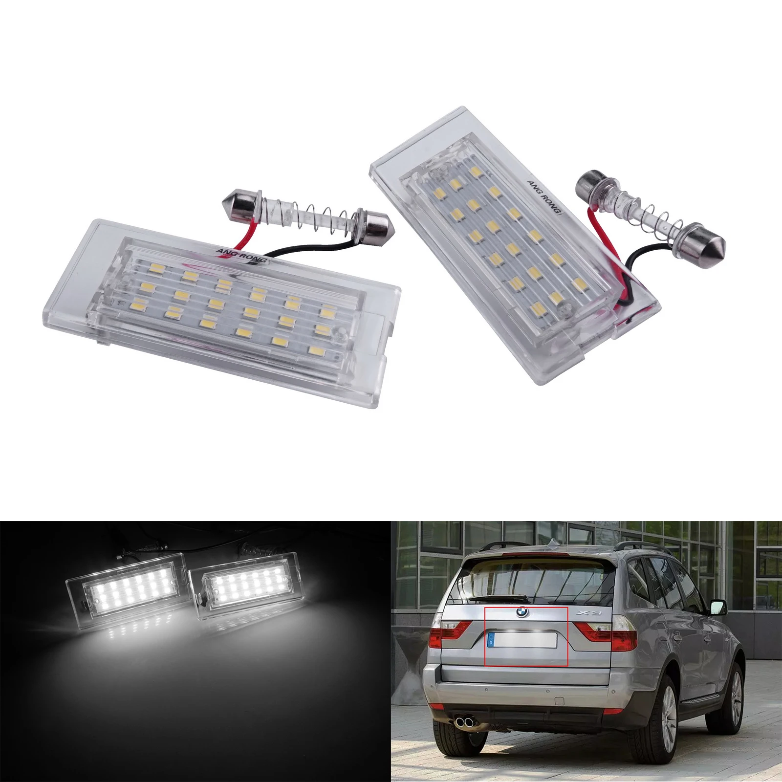 ANGRONG Pair Canbus LED License Number Plate Light Lamp Fit BMW X5 E53 X3 E83 2000-2011
ANGRONG Pair Canbus LED License Number Plate Light Lamp Fit BMW X5 E53 X3 E83 2000-2011