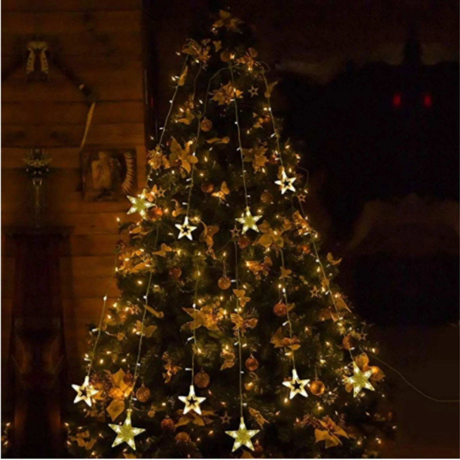 220V Waterproof LED String Light Pentagram Star Curtain Lights Fairy Wedding Birthday Christmas Lighting Indoor Decoration Light
220V Waterproof LED String Light Pentagram Star Curtain Lights Fairy Wedding Birthday Christmas Lighting Indoor Decoration Light