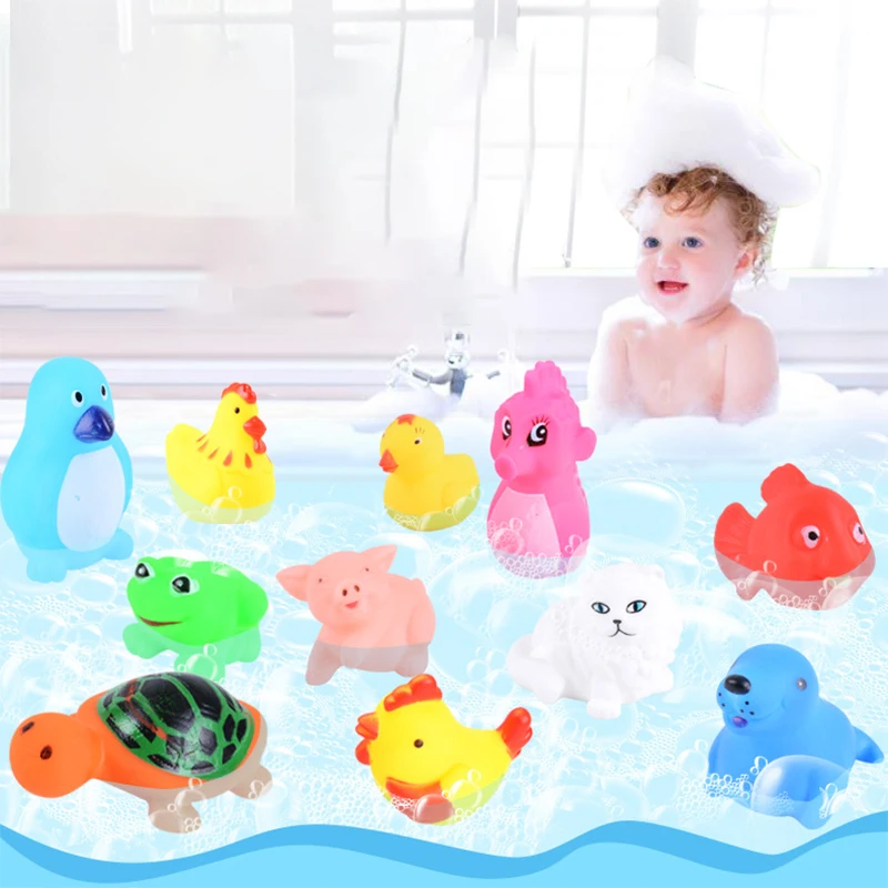 6/12pcs Baby Bath Toys Animals Swimming Water Toys Children Rubber Float Squeeze Sound Squeaky Toys
6/12pcs Baby Bath Toys Animals Swimming Water Toys Children Rubber Float Squeeze Sound Squeaky Toys