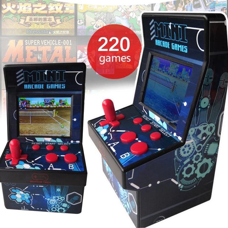 Мини аркадная игра Ретро машины для детей с 220 классическими ручными видеоиграми