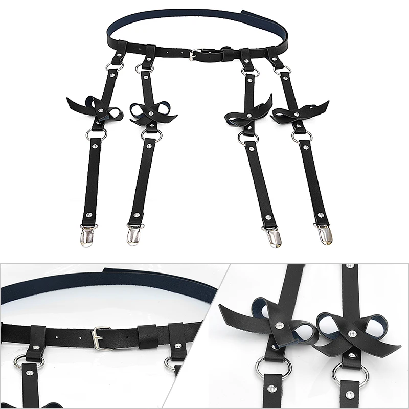 Leather Harness Garter Belt Stocking Suspenders Straps Body Bondage Lingerie Women Leg Harness Belts Garter Belt Female Punk 
Leather Harness Garter Belt Stocking Suspenders Straps Body Bondage Lingerie Women Leg Harness Belts Garter Belt Female Punk
