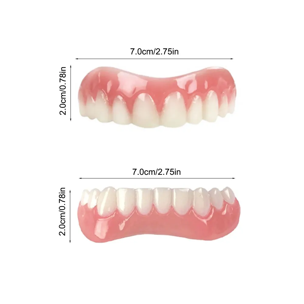 Upper Lower False Teeth Tooth Cover Teeth Whitening Fake Tooth Cover Comfort Fit Snap On Silicone Beauty Veneers Teeth Cosmetic
Upper Lower False Teeth Tooth Cover Teeth Whitening Fake Tooth Cover Comfort Fit Snap On Silicone Beauty Veneers Teeth Cosmetic