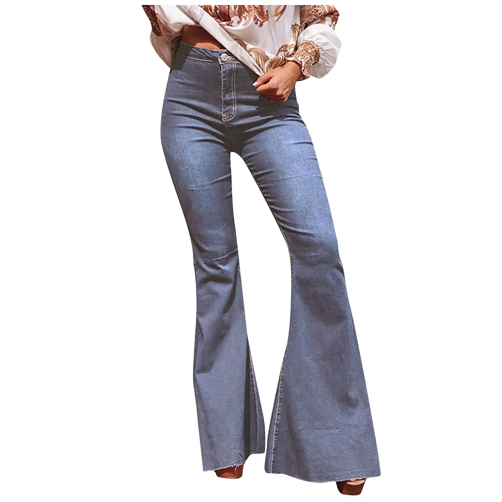 Women's High-Waist Stretch Flared Pants High-Waist Stretch Flared Pants Jeans Vintage Harajuku Straight Pants
Women's High-Waist Stretch Flared Pants High-Waist Stretch Flared Pants Jeans Vintage Harajuku Straight Pants