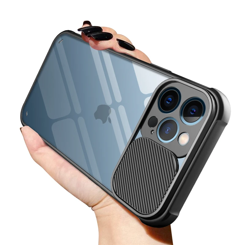 Luxury Camera Lens Push Window Case For Xiaomi Redmi Note 10 4G 9 Pro Max 10s 9s 9A 9C 9T Mi POCO F3 M3 X3 NFC Acrylic tpu Cover | Мобильные