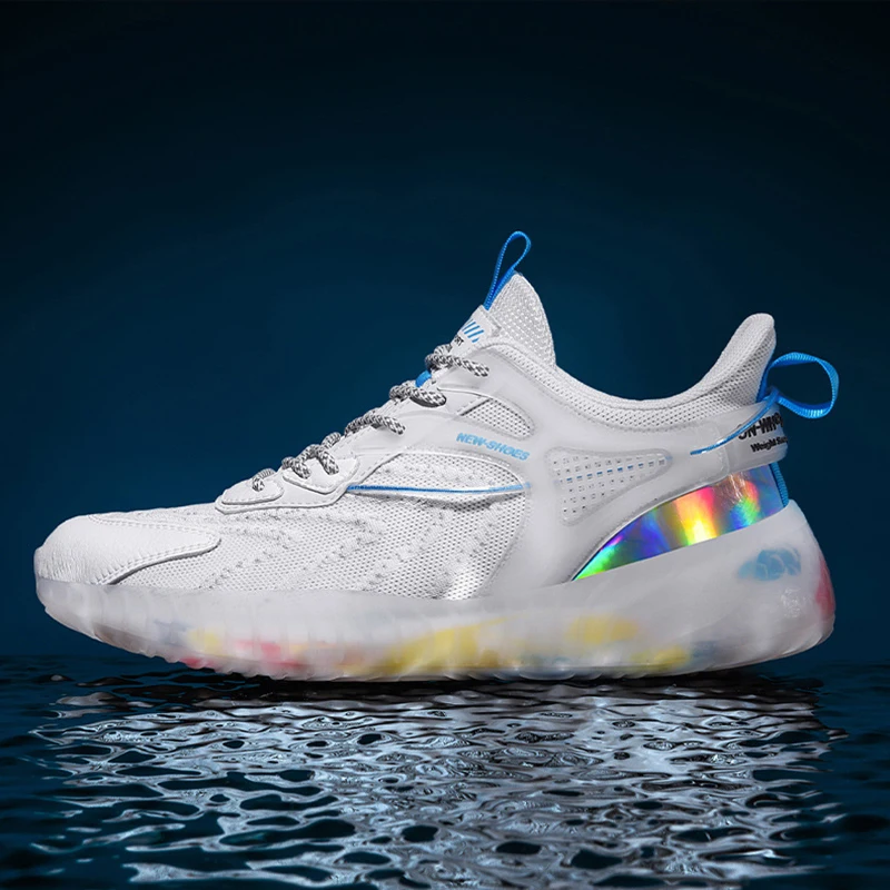 2021 New Summer Autumn Trendy Sneakers Non-slip Colorful Soles Breathable Mesh Sports Shoes Non-leather Casual Shoes For Men 
2021 New Summer Autumn Trendy Sneakers Non-slip Colorful Soles Breathable Mesh Sports Shoes Non-leather Casual Shoes For Men