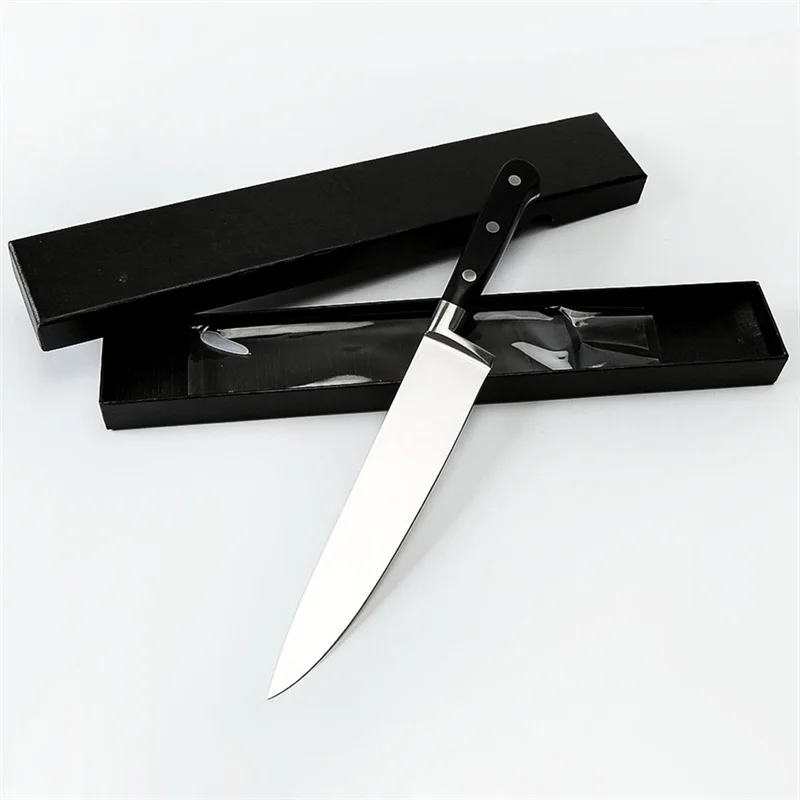 7 Inch Chef's Knife Sharp Universal Knife Type Meat Cleaver Kitchen Knife Sharp Stainless Steel Knife Black ABS Handle
7 Inch Chef's Knife Sharp Universal Knife Type Meat Cleaver Kitchen Knife Sharp Stainless Steel Knife Black ABS Handle