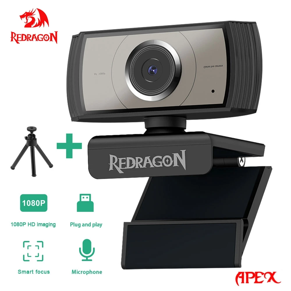 Веб-камера REDRAGON APEX GW900 USB HD с автофокусом Встроенный микрофон 1920X1080P 30 кадров в