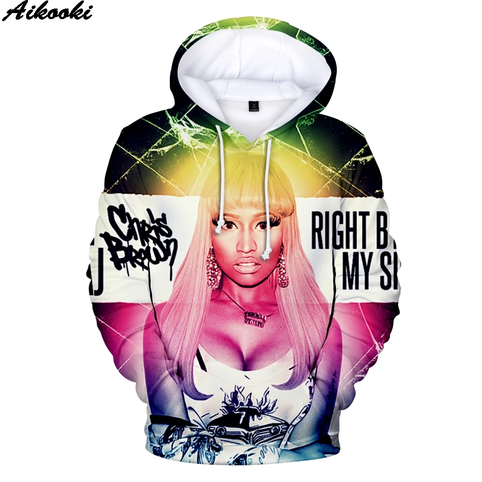 3D толстовки Nicki Minaj мужские/женские Толстовки модная одежда толстовка большого