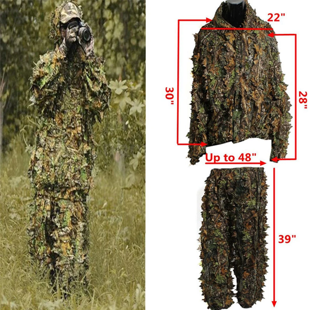 Durable Long Sleeve Outdoor Camouflage 3D O-Neck Polyester Hide Unisex Adjustable Jungle Suit
Durable Long Sleeve Outdoor Camouflage 3D O-Neck Polyester Hide Unisex Adjustable Jungle Suit