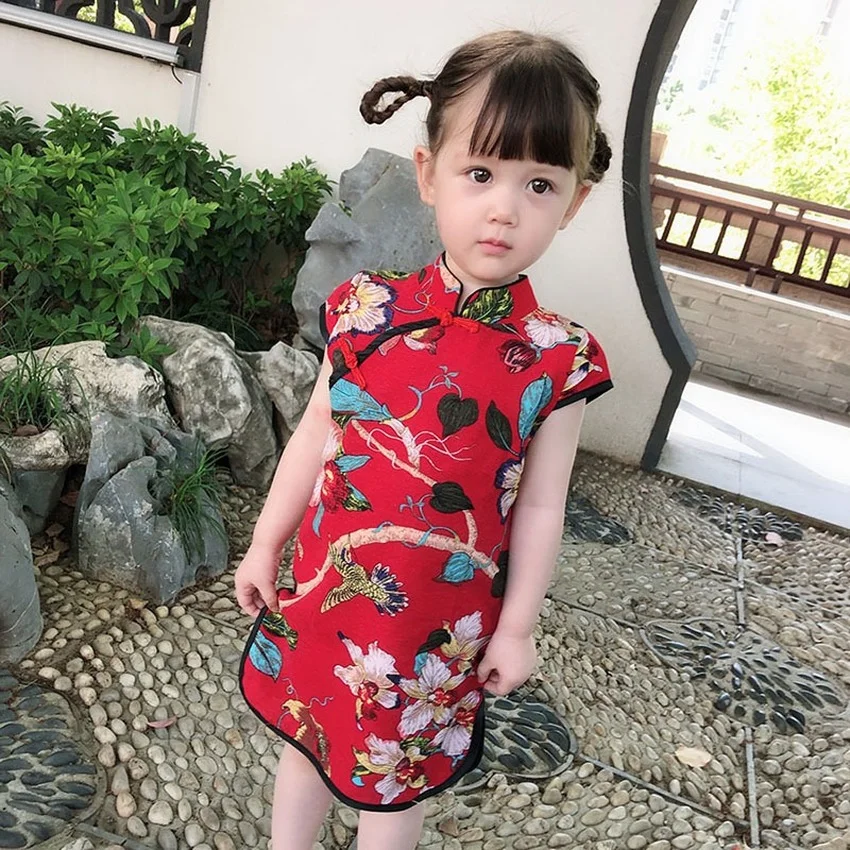 Retro Children's Cheongsam Women Summer New Princess Skirt Chinese Style Dress Cotton Hemp Tang Suit Floral Print Qipao Dresses
Retro Children's Cheongsam Women Summer New Princess Skirt Chinese Style Dress Cotton Hemp Tang Suit Floral Print Qipao Dresses