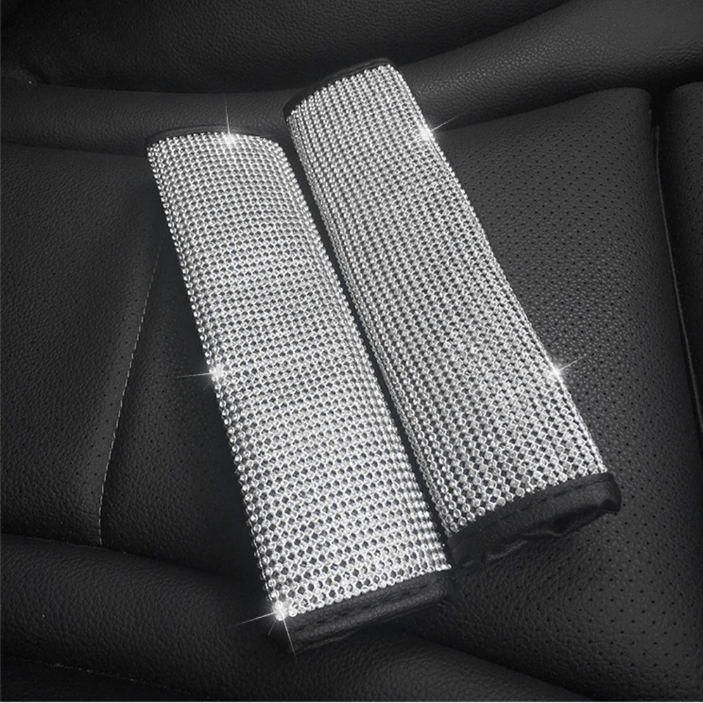 2pcs Bling Bling Rhinestone Crystal Car Seat Belt Pads Harness Safety Shoulder Strap Decorative Covers
2pcs Bling Bling Rhinestone Crystal Car Seat Belt Pads Harness Safety Shoulder Strap Decorative Covers