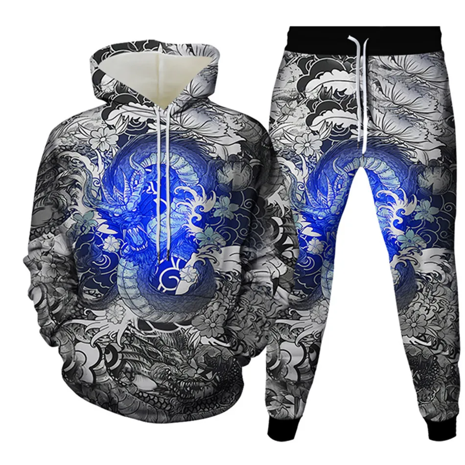 Vintage Animal Chinese Dragon Printing Oversize Tracksuit Women Men's Sets Unisex AthleticHoodie Hoodies+Joggers Pants 2Pcs/Suit
Vintage Animal Chinese Dragon Printing Oversize Tracksuit Women Men's Sets Unisex AthleticHoodie Hoodies+Joggers Pants 2Pcs/Suit