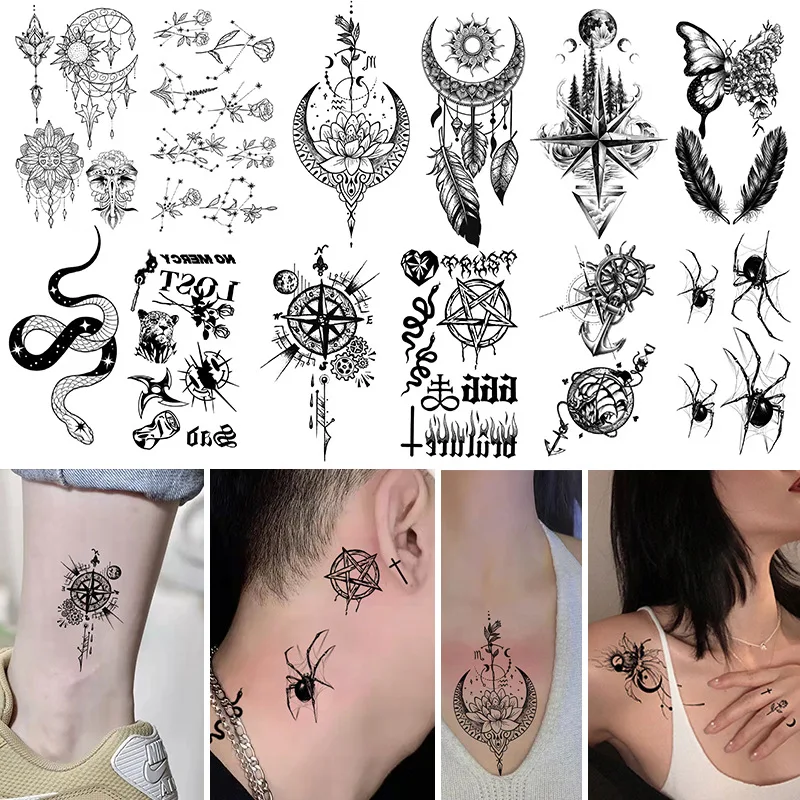 100sheets Waterproof Temporary Tattoos Stickers Men Women Black White Color Small Totem Flower Fashion Sexy Art Fake Tattoo Set
100sheets Waterproof Temporary Tattoos Stickers Men Women Black White Color Small Totem Flower Fashion Sexy Art Fake Tattoo Set