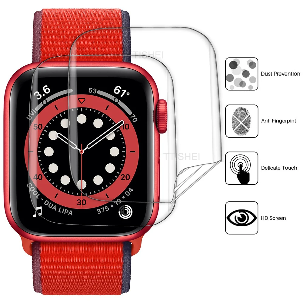 Для apple watch 6 SE Защитная пленка для экрана 44 мм 40 мм Гибкая термополиуретановая пленка для iwatch Series 5 4 анти-Пузырчатая HD прозрачная пленка
Для apple watch 6 SE Защитная пленка для экрана 44 мм 40 мм Гибкая термополиуретановая пленка для iwatch Series 5 4 анти-Пузырчатая HD прозрачная пленка