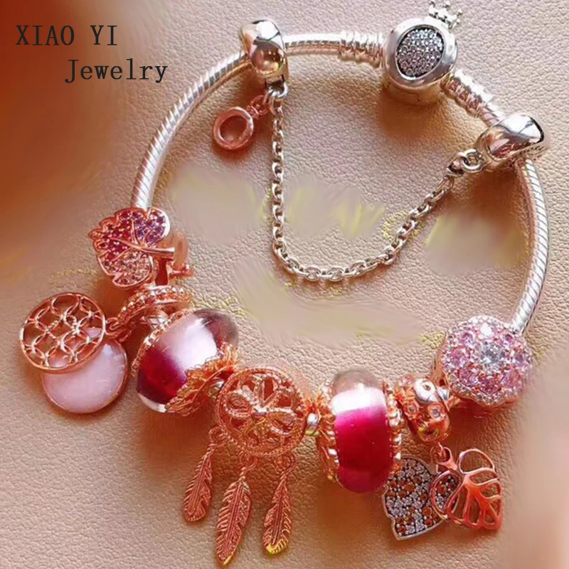 XIAOYI 100% s925 new 2020 spring winter Pink forest glass dream leaves high quality fashion factory bracelet female
XIAOYI 100% s925 new 2020 spring winter Pink forest glass dream leaves high quality fashion factory bracelet female